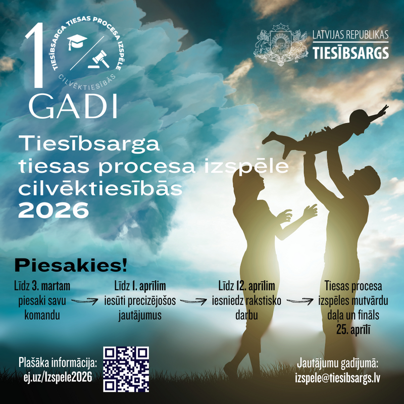 Tiesībsarga tiesas procesa izspēle cilvēktiesībās 2026